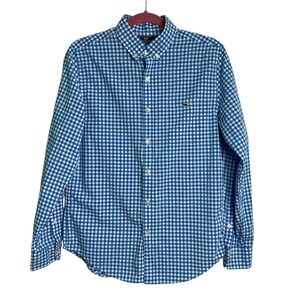 Vineyard Vines Tucker Slim Fit Blue & White Check Button-Down Shirt (Size S)